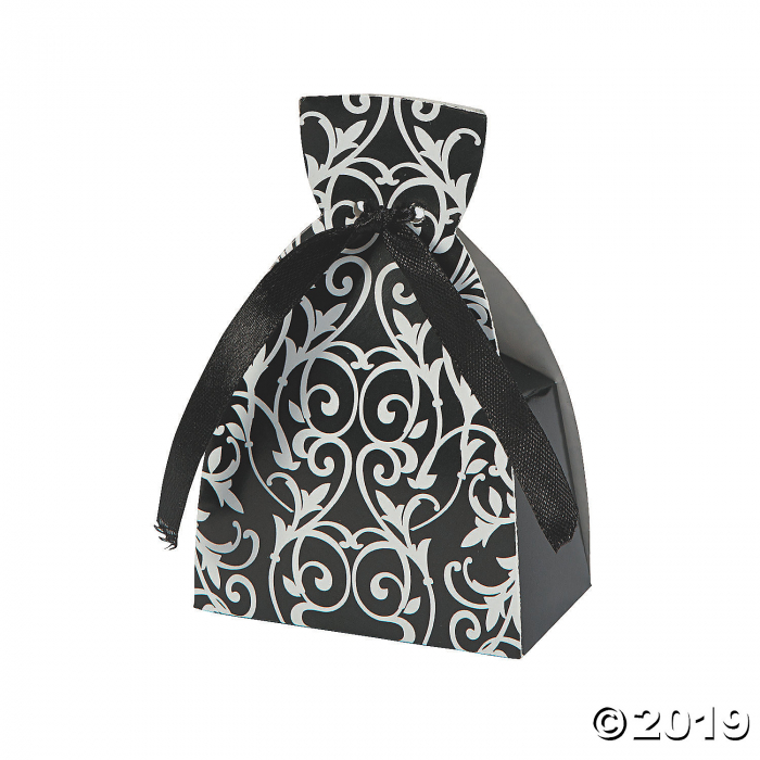 Black & White Dress Favor Boxes (24 Piece(s))