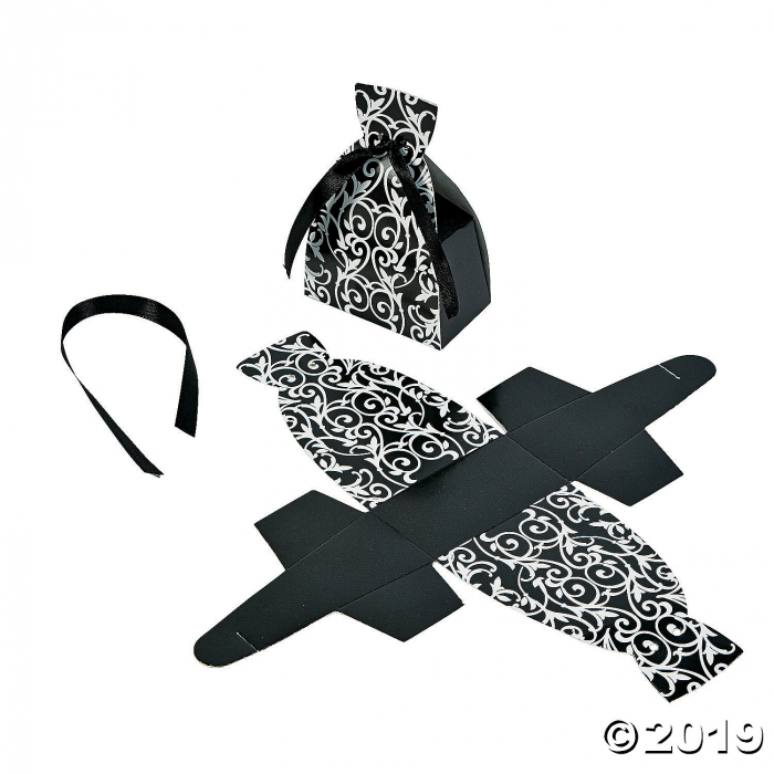 Black & White Dress Favor Boxes (24 Piece(s))