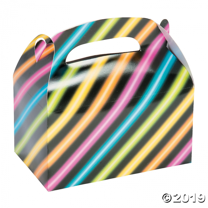 Neon Glow Party Treat Boxes (Per Dozen) Neon Glow Party Treat Boxes (Per Dozen)