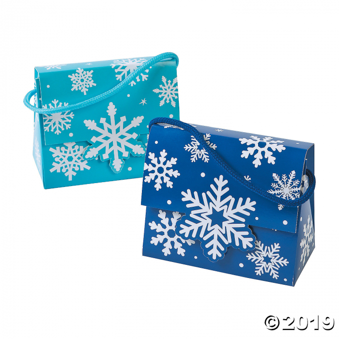 Snowflake Tent Favor Boxes with Handles (Per Dozen)