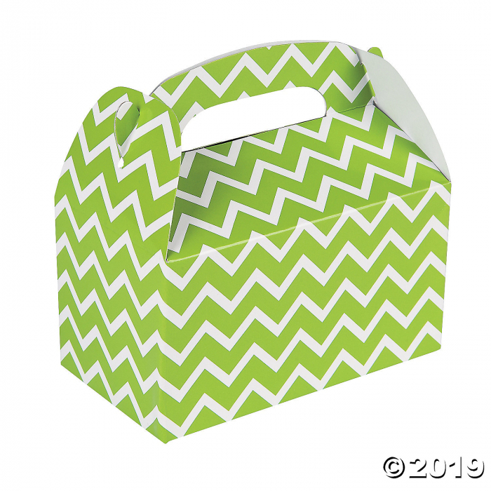 Lime Chevron Favor Boxes (Per Dozen)