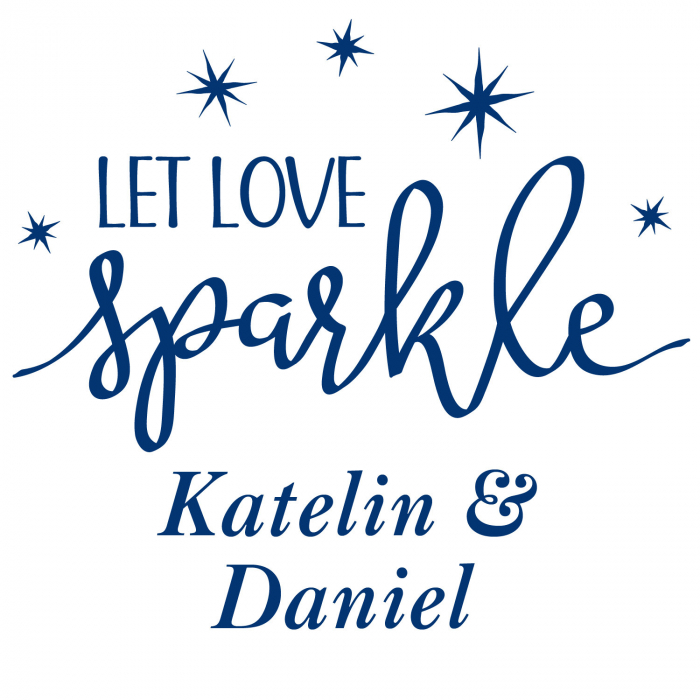 Personalized Let Love Sparkle Diamond-Shaped Boxes (24 Piece(s))