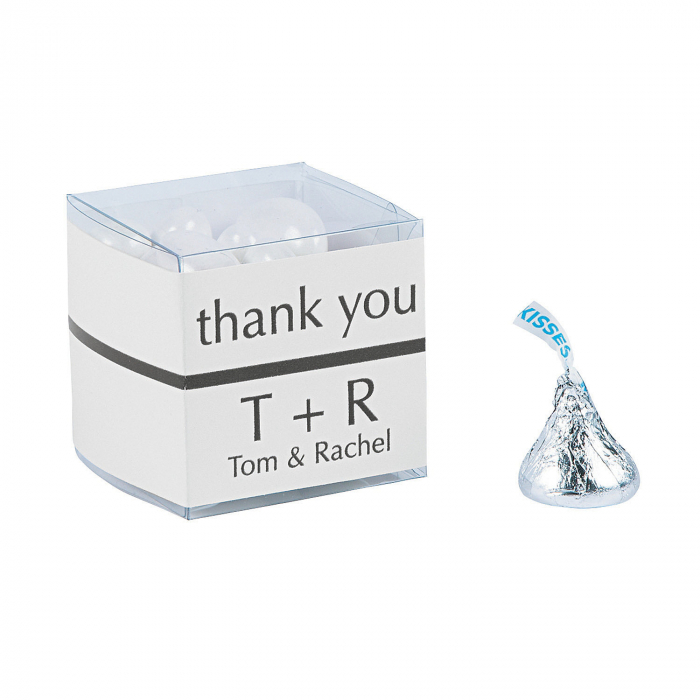 Personalized Thank You Wraps with Favor Boxes (24 Piece(s))