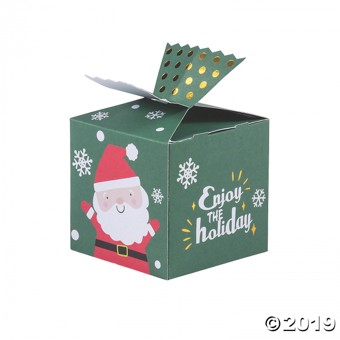 Mini Holiday Favor Boxes with Cellophane Window (Per Dozen