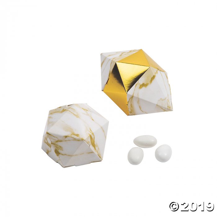 Marble Geometric Favor Boxes (24 Piece(s))