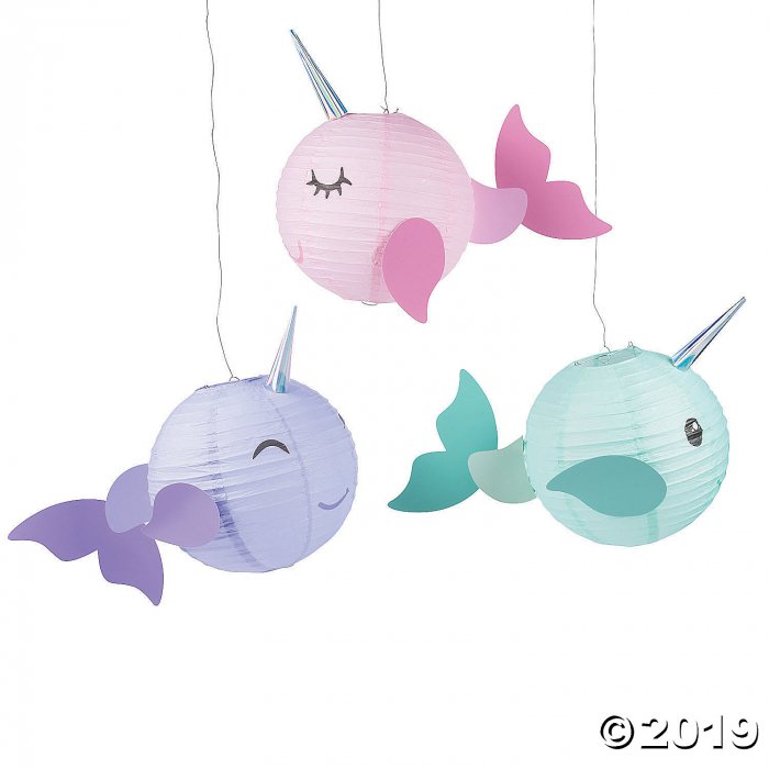 Narwhal Party Hanging Paper Lanterns (3 Piece(s))