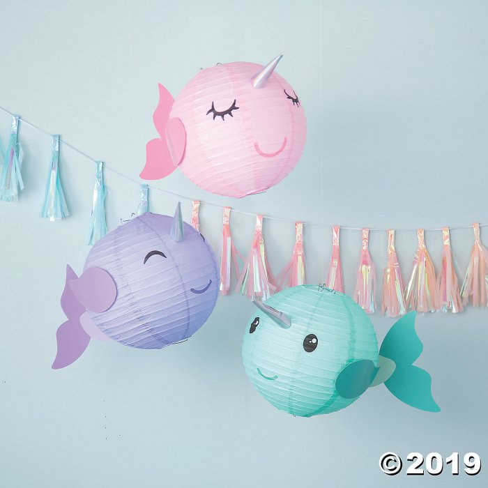 Narwhal Party Hanging Paper Lanterns (3 Piece(s))