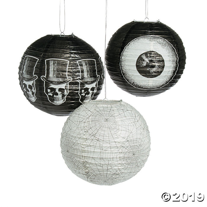 Vintage Hanging Paper Lanterns Halloween Decorations (6 Piece(s))