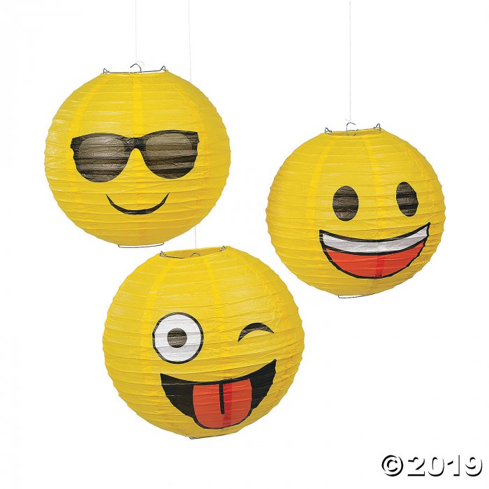Emoji Hanging Paper Lanterns (3 Piece(s))