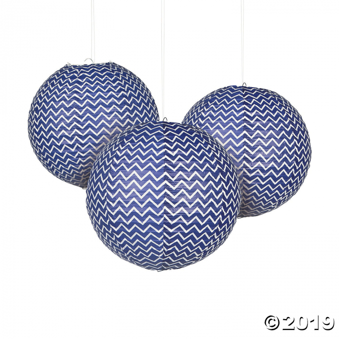 Purple Chevron Hanging Paper Lanterns (6 Piece(s)) Purple Chevron Hanging Paper Lanterns (6 Piece(s))
