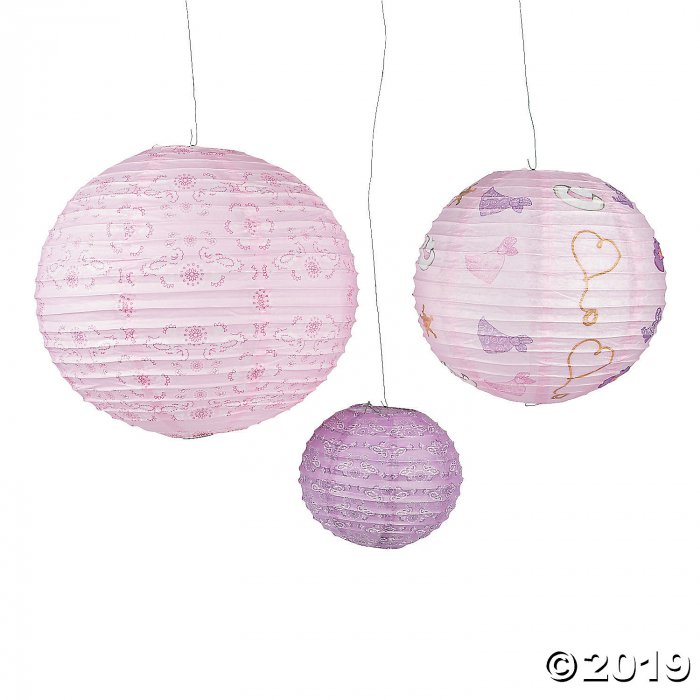 Pink Cowgirl Hanging Paper Lanterns (3 Piece(s))