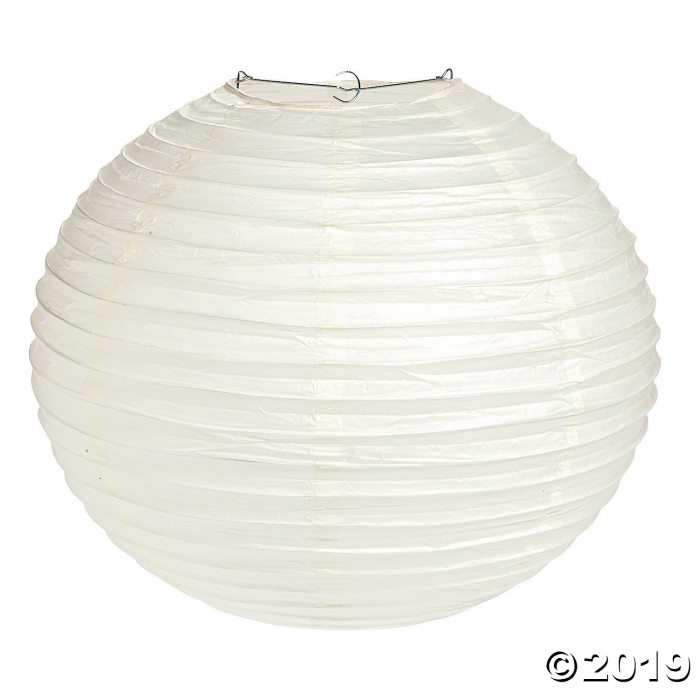 18" Ivory Hanging Paper Lanterns (6 Piece(s)) 18" Ivory Hanging Paper Lanterns (6 Piece(s))