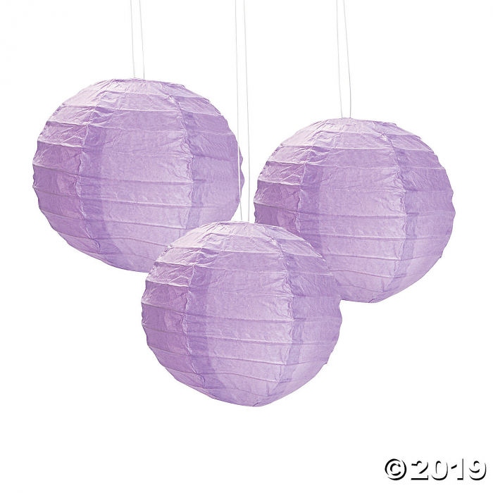 Mini Lilac Hanging Paper Lanterns (Per Dozen)