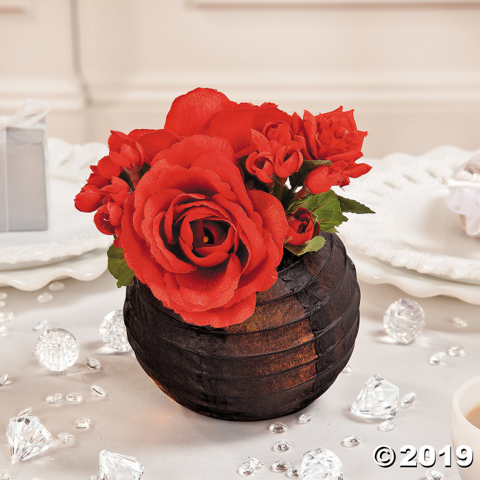 Mini Black Hanging Paper Lanterns (Per Dozen)