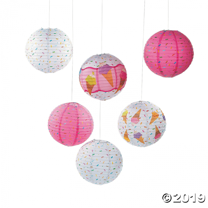 Ice Cream Party Hanging Paper Lanterns (6 Piece(s)) Ice Cream Party Hanging Paper Lanterns (6 Piece(s))