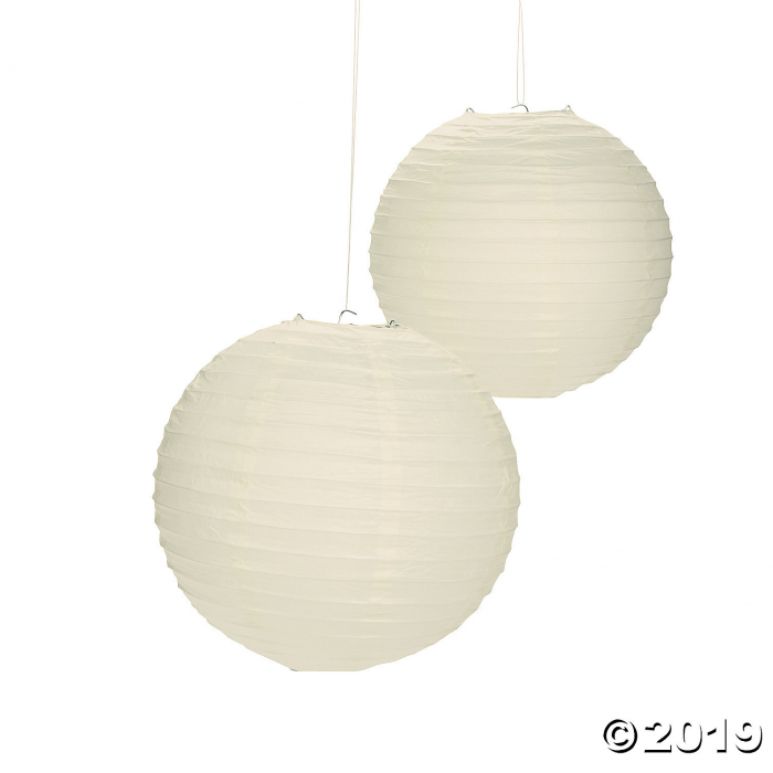 Ivory Hanging Paper Lanterns (6 Piece(s))