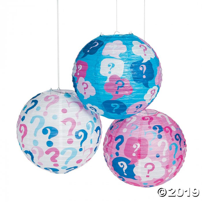 He or She Hanging Paper Lanterns (6 Piece(s))