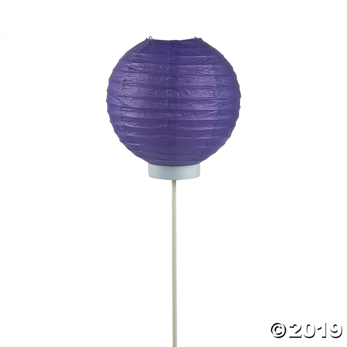 Purple Light-Up Paper Lantern Balloons (3 Piece(s))
