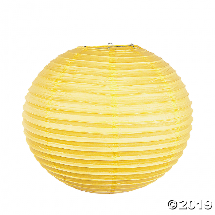 18" Yellow Hanging Paper Lanterns (6 Piece(s))