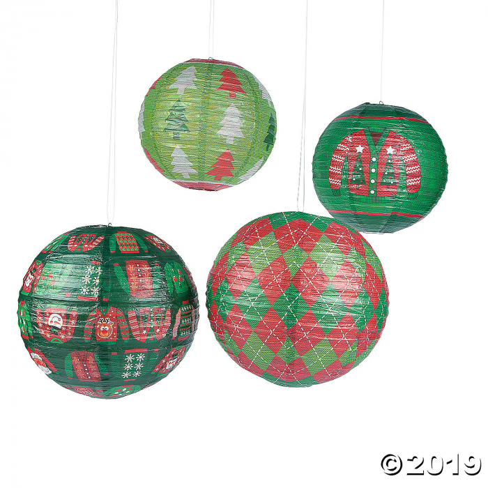 Ugly Sweater Hanging Paper Lanterns (6 Piece(s))