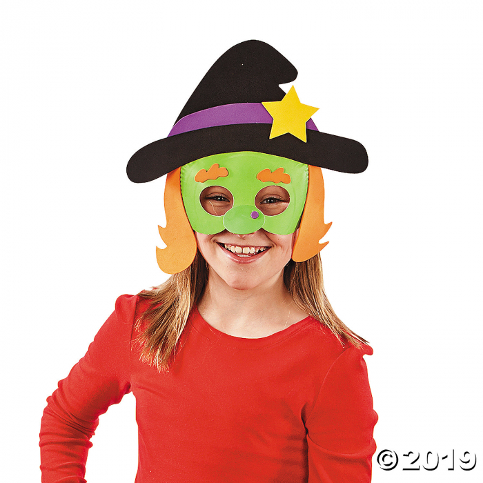 Paper Plate Halloween Mask Craft Kit (Makes 12)