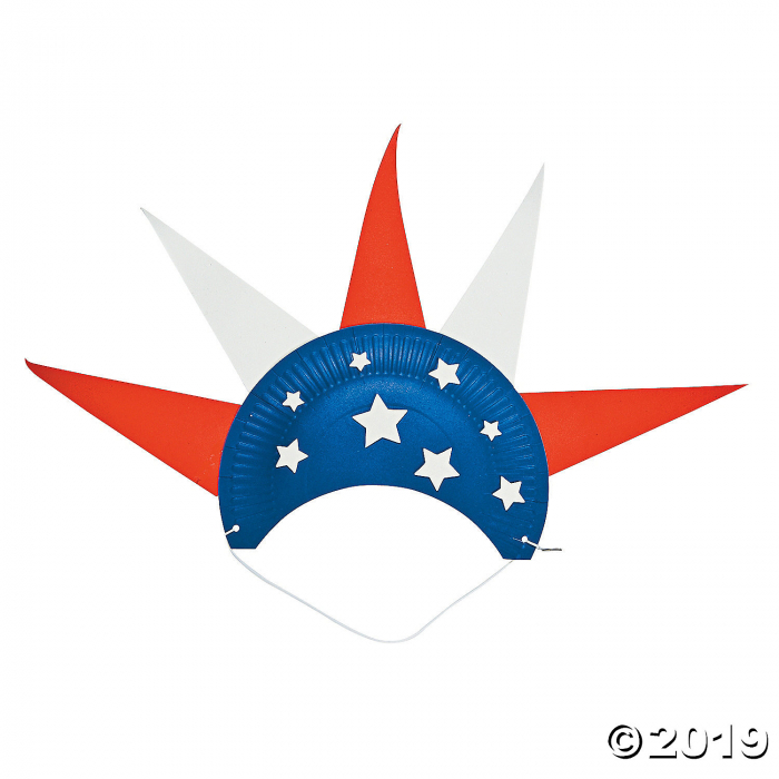 Paper Plate Patriotic Hat Craft Kit (Makes 12)