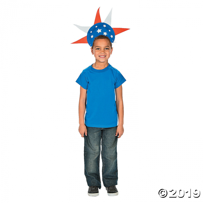 Paper Plate Patriotic Hat Craft Kit (Makes 12)