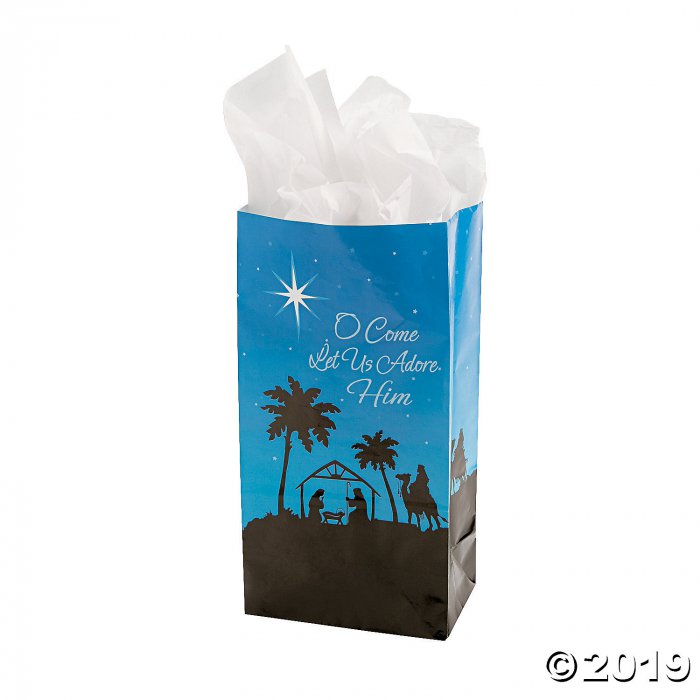 Nativity Silhouette Treat Bags (Per Dozen)