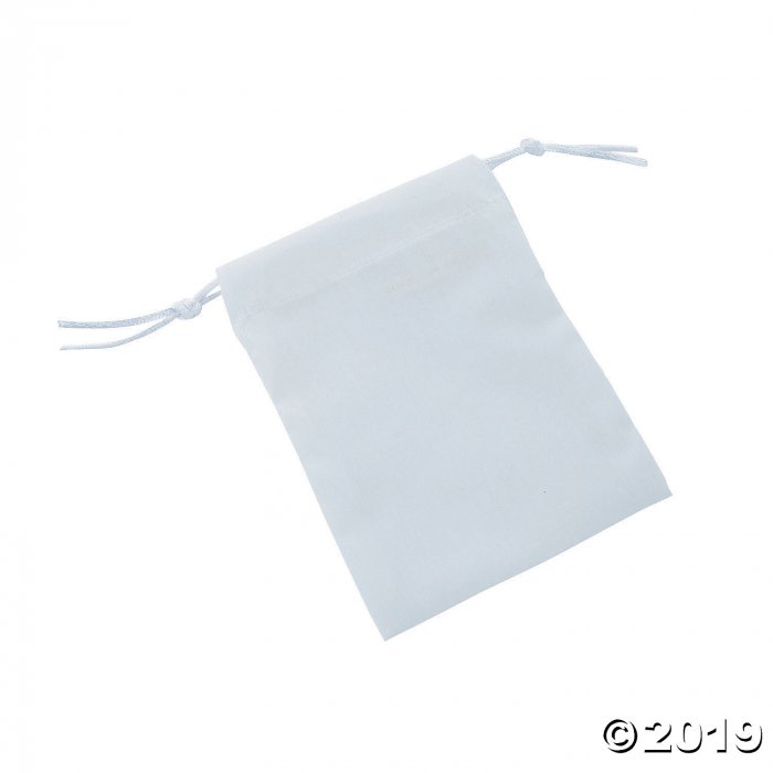 DIY Mini White Linen Drawstring Treat Bags (Per Dozen)