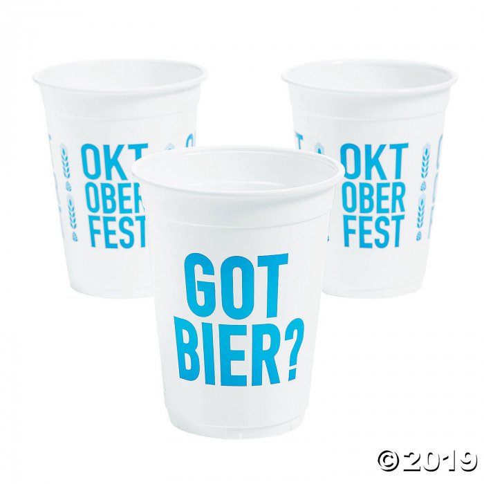 Oktoberfest Got Bier Plastic Disposable Cups (50 Piece(s))