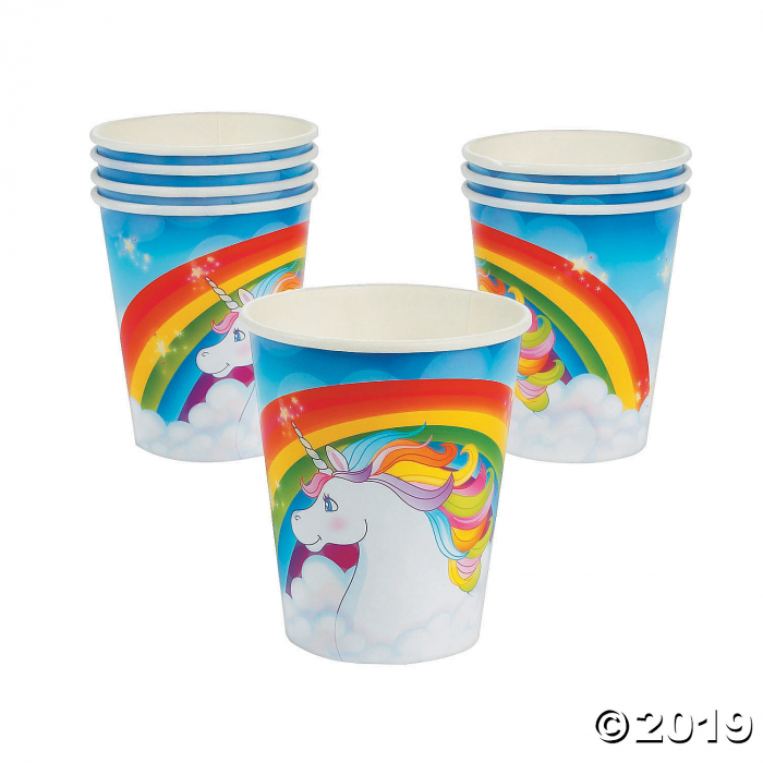 Unicorn Paper Cups (8 Piece(s)) | GlowUniverse.com
