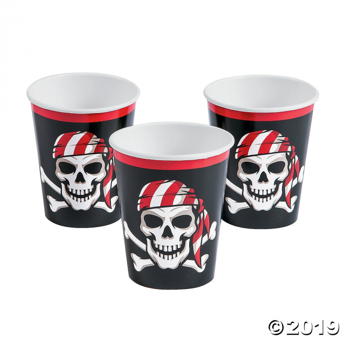 Pirate Paper Cups (8 Piece(s)) | GlowUniverse.com