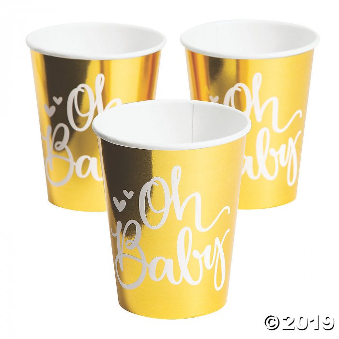 Oh Baby Gold Paper Cups (8 Piece(s))