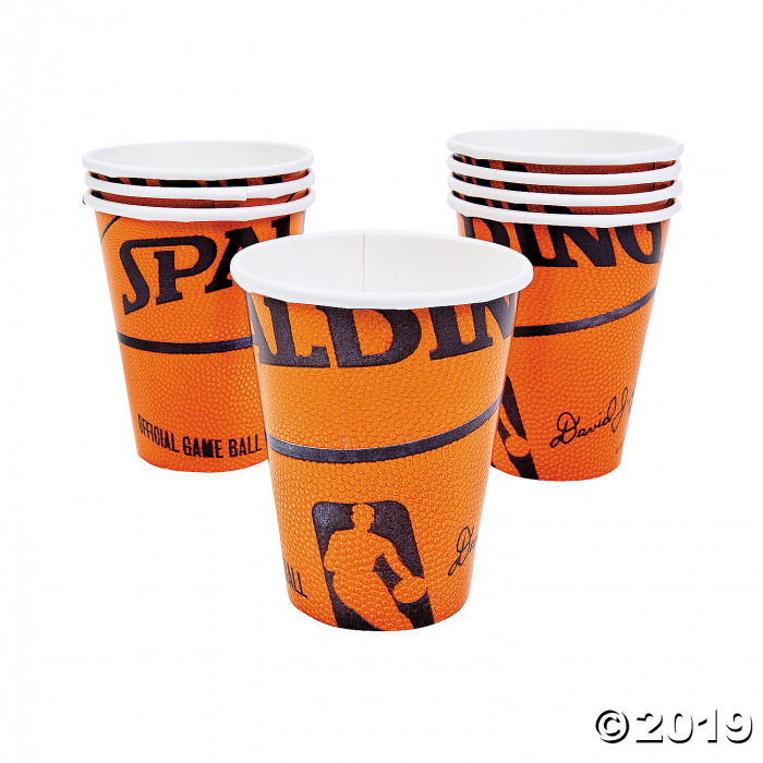 Spalding® Basketball Paper Cups (18 Piece(s)) Spalding® Basketball Paper Cups (18 Piece(s))