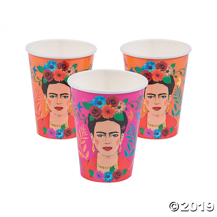 Boho Frida Kahlo Paper Cups (Per Dozen) Boho Frida Kahlo Paper Cups (Per Dozen)