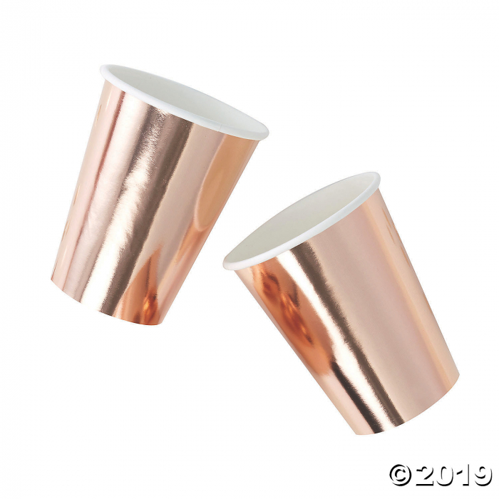 Rose Gold Foil Paper Cups (8 Piece(s))