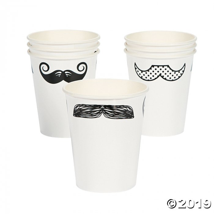 Mustache Party Paper Cups (8 Piece(s))