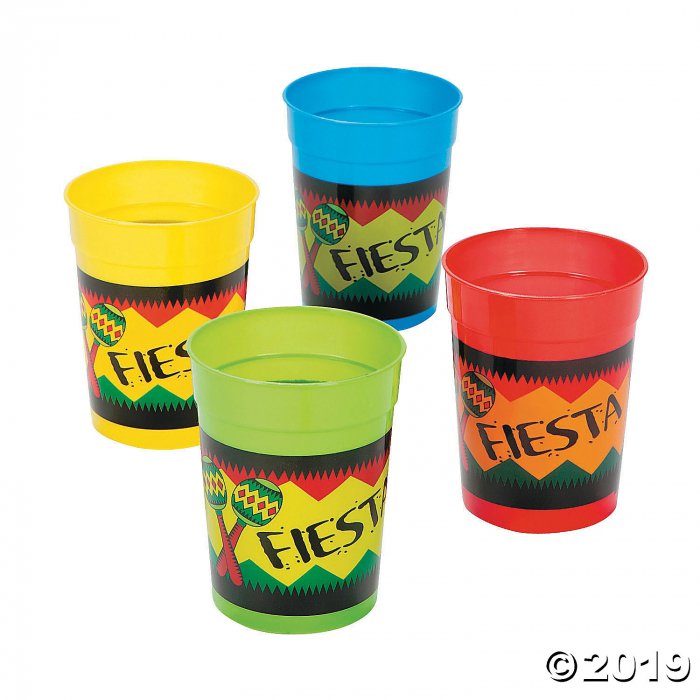 Bright Fiesta Plastic Cups (Per Dozen)