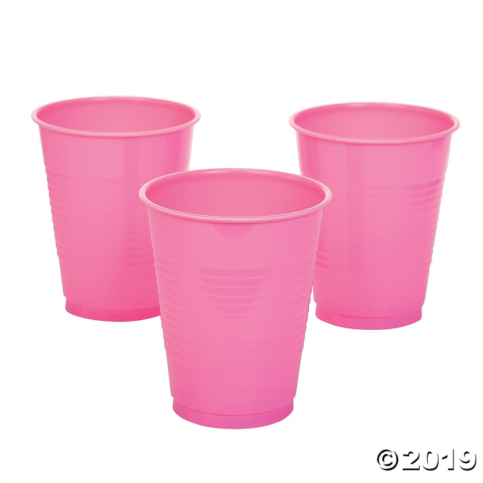 Candy Pink Plastic Tumblers (20 Piece(s)) Candy Pink Plastic Tumblers (20 Piece(s))