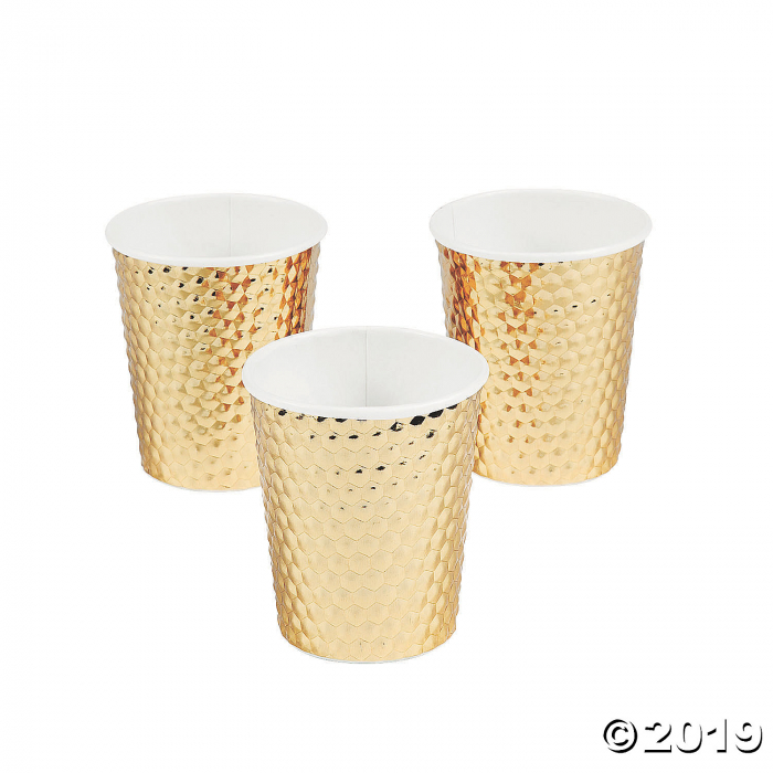 Metallic Gold Foil Paper Cups (8 Piece(s))