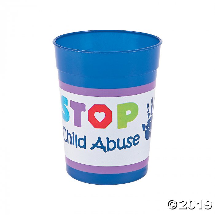 Child Abuse Prevention Plastic Tumblers (Per Dozen)