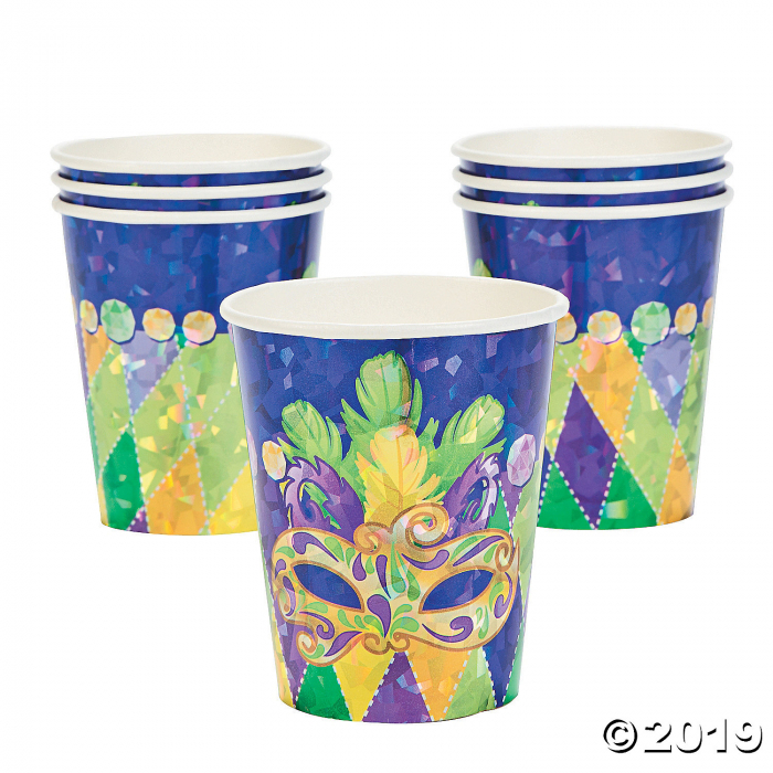 Prismatic Mardi Gras Paper Cups (8 Piece(s))