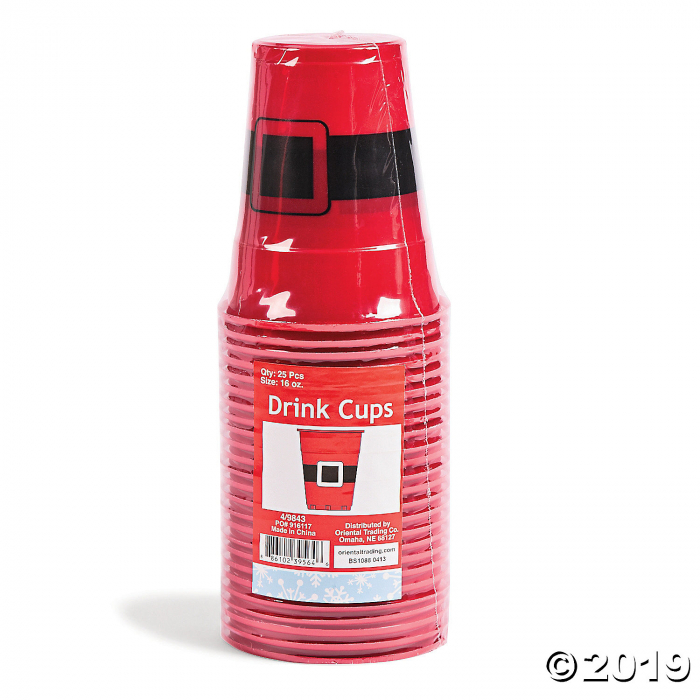 Santa Plastic Cups (50 Piece(s))
