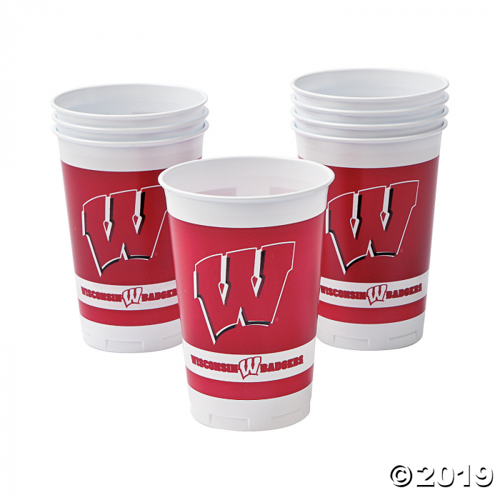 NCAA Wisconsin Plastic Cups (8 Piece(s))