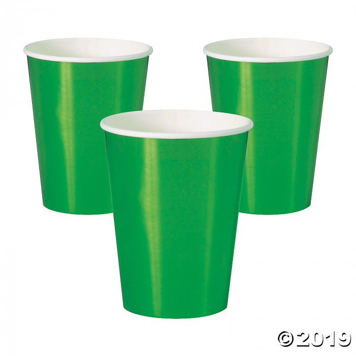 Metallic Green Paper Cups (8 Piece(s)) Metallic Green Paper Cups (8 Piece(s))