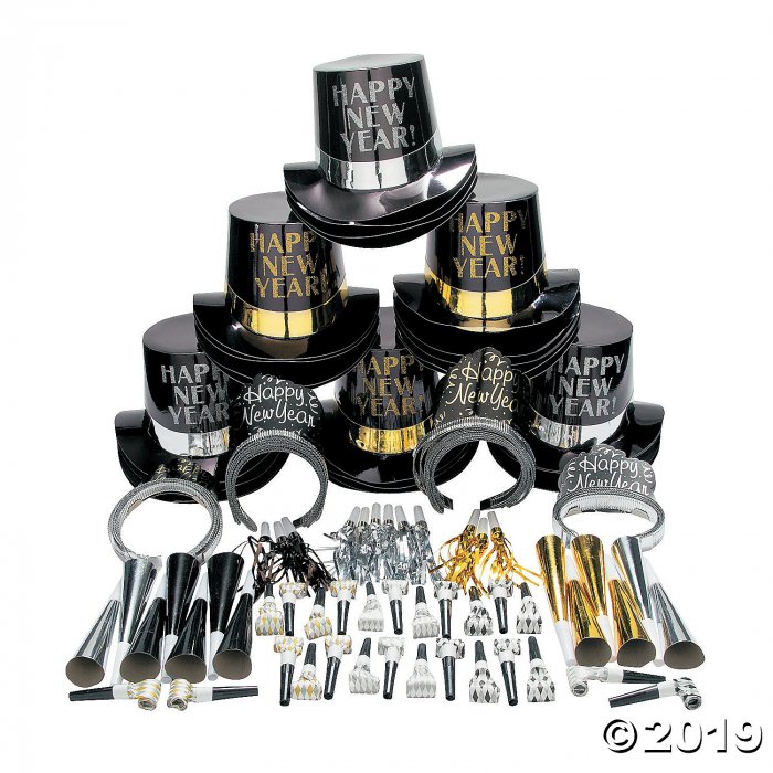 New Year's Eve Elegant Celebration Countdown Party Kit for 50 (100 Piece(s))