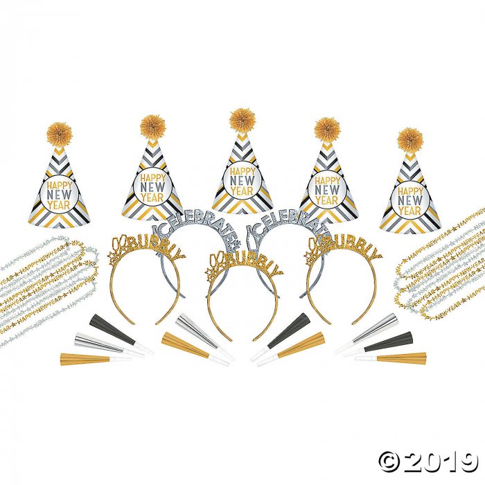 New Year's Eve Glitz & Glam Party Kit for 10 (30 Piece(s))