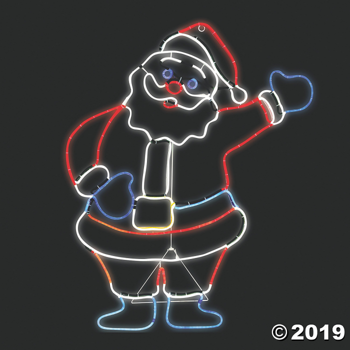 Light-Up Glo Santa Sign (1 Piece(s))