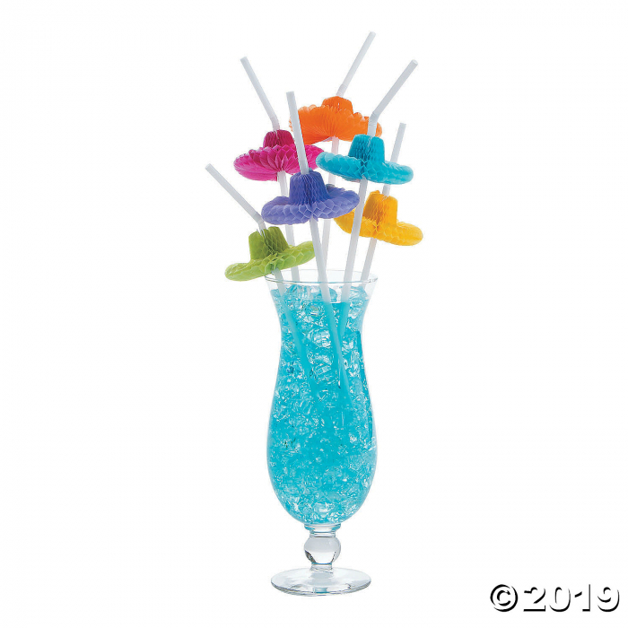 Flexible Sombrero Plastic Straws (Per Dozen)