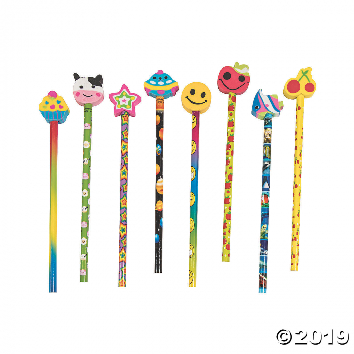 Pencils with Eraser Topper Assortment (72 Piece(s))